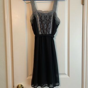 Black dress with lace straps